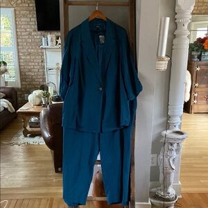 TORRID Studio Linen Blazer & PANT PANTSUIT TWO PIECE BLAZER 2X / PANTS 20 R NEW